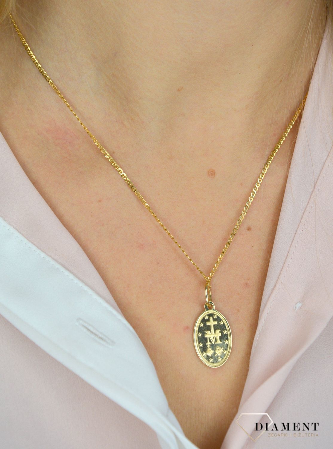 Zawieszka złoty 585 wisorek 'Medalik cudowny' ZA 5611 585.jpg